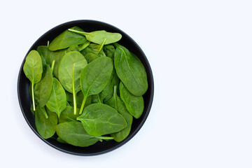 Spinach leaves. Extremely nutrient-rich vegetable