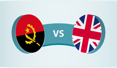 Angola versus United Kingdom, team sports competition concept.
