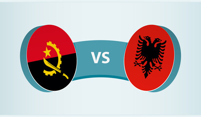 Angola versus Albania, team sports competition concept.