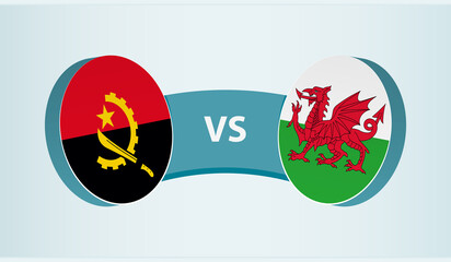 Angola versus Wales, team sports competition concept.