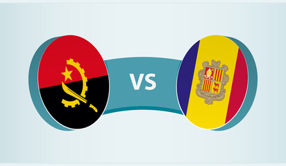 Angola versus Andorra, team sports competition concept.