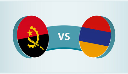 Angola versus Armenia, team sports competition concept.
