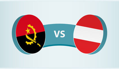 Angola versus Austria, team sports competition concept.