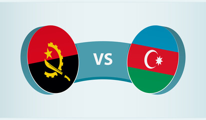 Angola versus Azerbaijan, team sports competition concept.