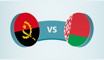 Angola versus Belarus, team sports competition concept.
