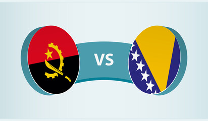 Angola versus Bosnia and Herzegovina, team sports competition concept.