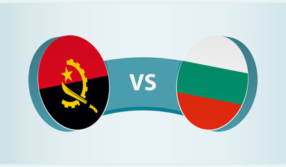 Angola versus Bulgaria, team sports competition concept.