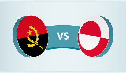 Angola versus Greenland, team sports competition concept.