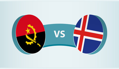 Angola versus Iceland, team sports competition concept.