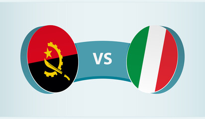 Angola versus Italy, team sports competition concept.