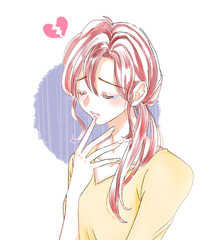 失恋して泣く女性