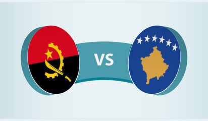 Angola versus Kosovo, team sports competition concept.