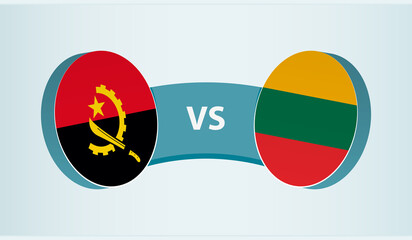 Angola versus Lithuania, team sports competition concept.