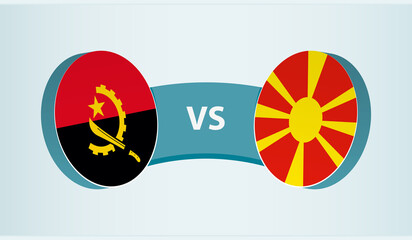 Angola versus Macedonia, team sports competition concept.