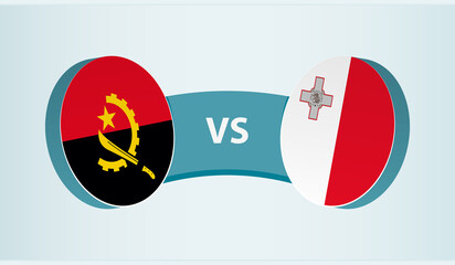Angola versus Malta, team sports competition concept.