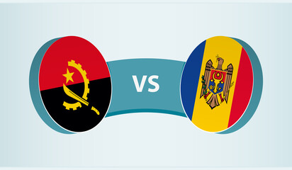 Angola versus Moldova, team sports competition concept.