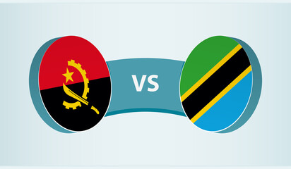 Angola versus Tanzania, team sports competition concept.