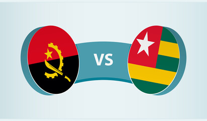 Angola versus Togo, team sports competition concept.