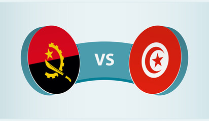 Angola versus Tunisia, team sports competition concept.