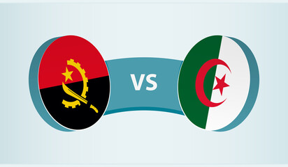 Angola versus Algeria, team sports competition concept.