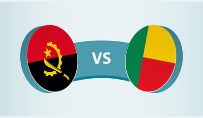 Angola versus Benin, team sports competition concept.