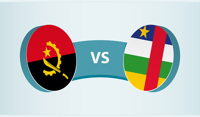 Angola versus Central African Republic, team sports competition concept.