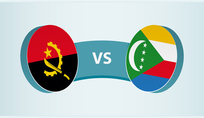 Angola versus Comoros, team sports competition concept.