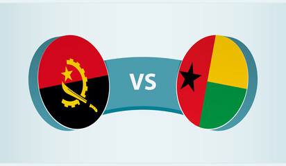 Angola versus Guinea-Bissau, team sports competition concept.