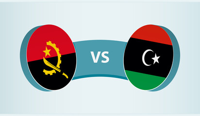 Angola versus Libya, team sports competition concept.