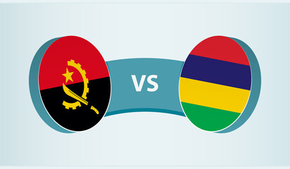Angola versus Mauritius, team sports competition concept.