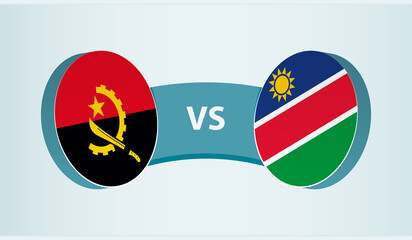 Angola versus Namibia, team sports competition concept.