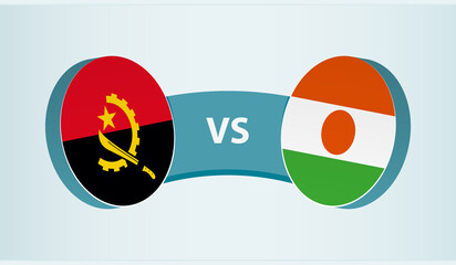 Angola versus Niger, team sports competition concept.