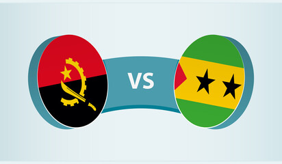 Angola versus Sao Tome and Principe, team sports competition concept.