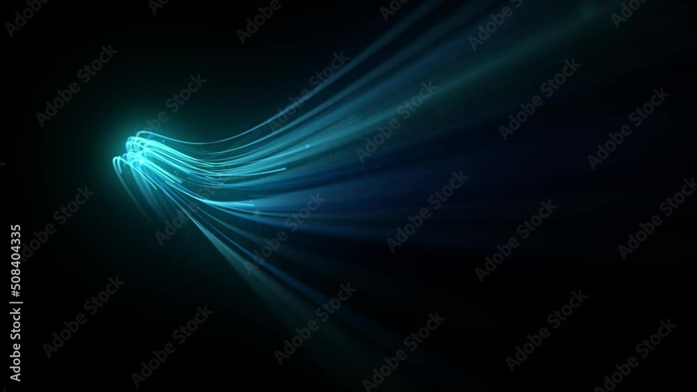 Poster abstract glowing 3d light strokes background/ 4k animation of an abstract looped wallpaper backgroun