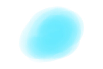 Hand drawn colorful digital spot on isolated white. Colored aquarelle blotch. Watercolour splotch. Paint and ink smudges. Blur stain. Trendy label brush stroke background