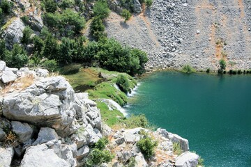 the lovely green nature of the Krupa river in Dalmatia,  Croatia