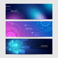Wide Cyber security internet and networking concept. Hi-tech vector illustration with various technology elements. Abstract global sci fi concept. Digital internet communication on blue background.