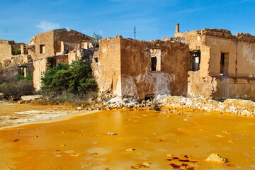 Ruins of the mining complex of Mazarrón, Murcia, abandoned and deteriorated