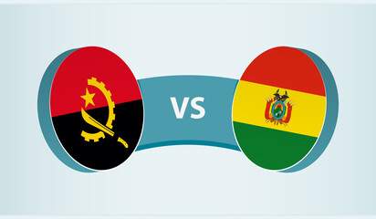 Angola versus Bolivia, team sports competition concept.