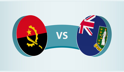 Angola versus British Virgin Islands, team sports competition concept.
