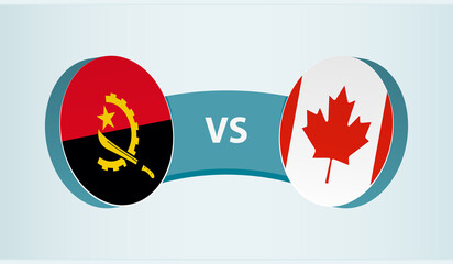 Angola versus Canada, team sports competition concept.