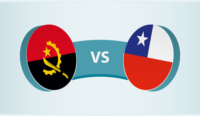 Angola versus Chile, team sports competition concept.