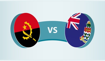 Angola versus Cayman Islands, team sports competition concept.