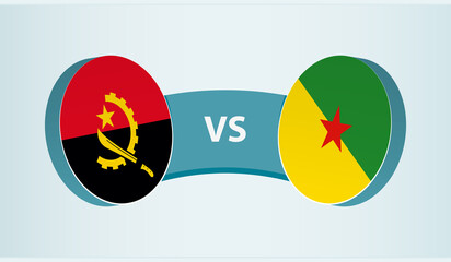 Angola versus French Guiana, team sports competition concept.
