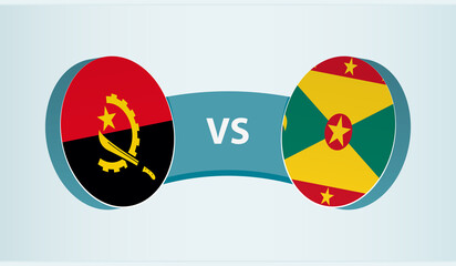 Angola versus Grenada, team sports competition concept.