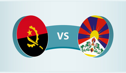 Angola versus Tibet, team sports competition concept.
