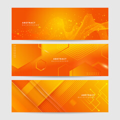 Website header or banner design with abstract geometric background and connecting dots and lines. Global network connection. Digital technology with plexus background and space for your text.