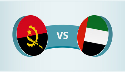 Angola versus United Arab Emirates, team sports competition concept.