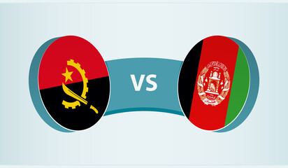 Angola versus Afghanistan, team sports competition concept.