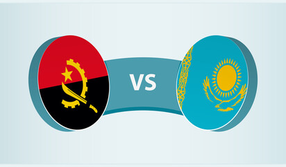 Angola versus Kazakhstan, team sports competition concept.